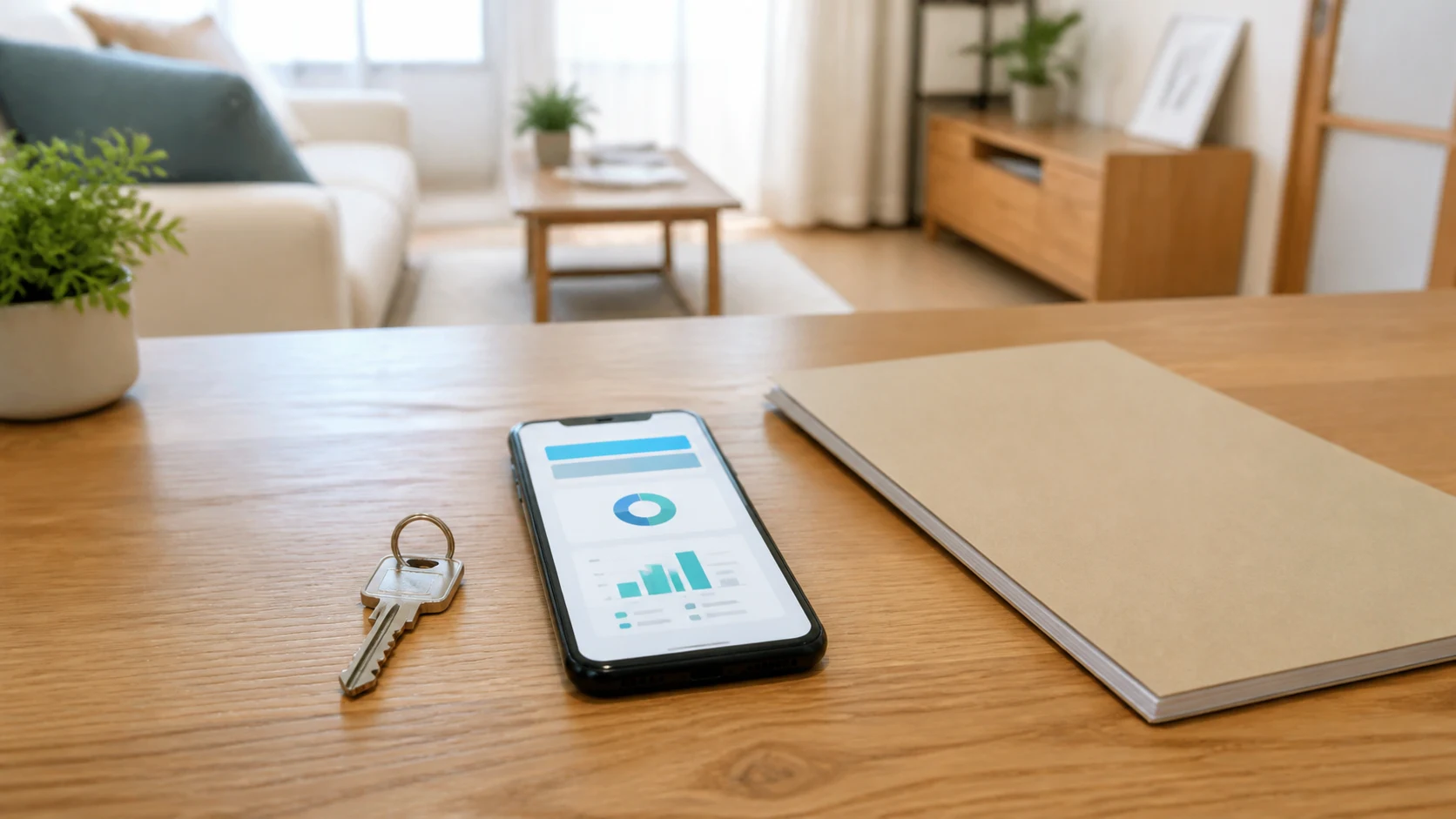 生成画像によるスマートフォンから査定を依頼して結果を待つイメージ